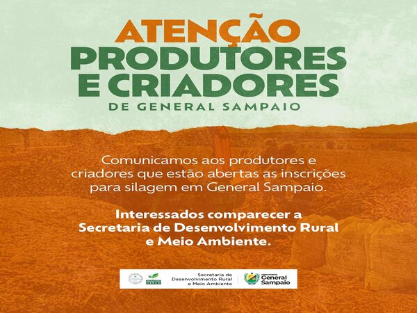 ATENÇÃO PRODUTORES E CRIADORES DE GENERAL SAMPAIO-CE.